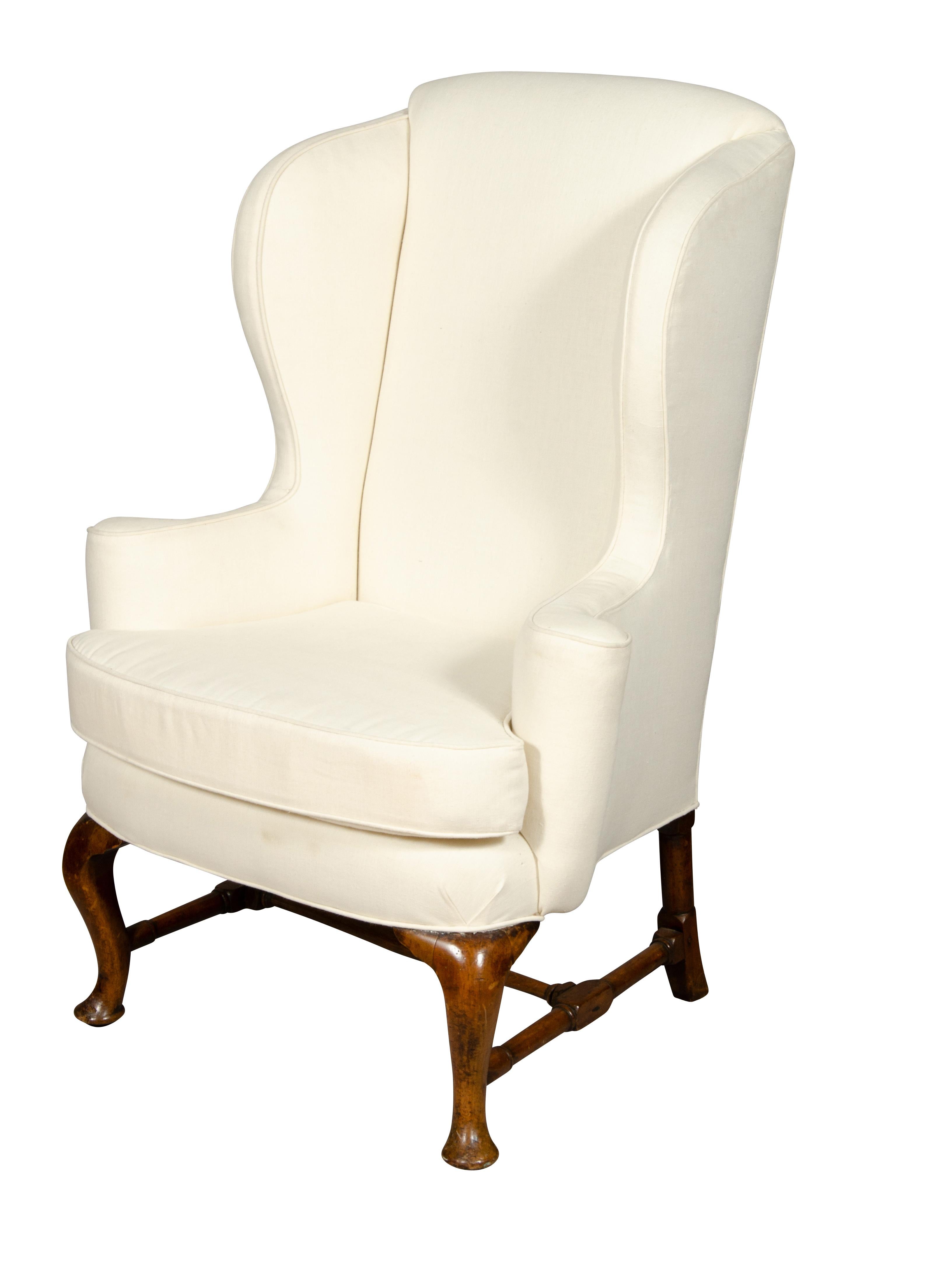 Queen Anne Walnut Wing Chair 2