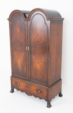 Queen Anne Wardrobe Walnut Double Dome Revival Closet