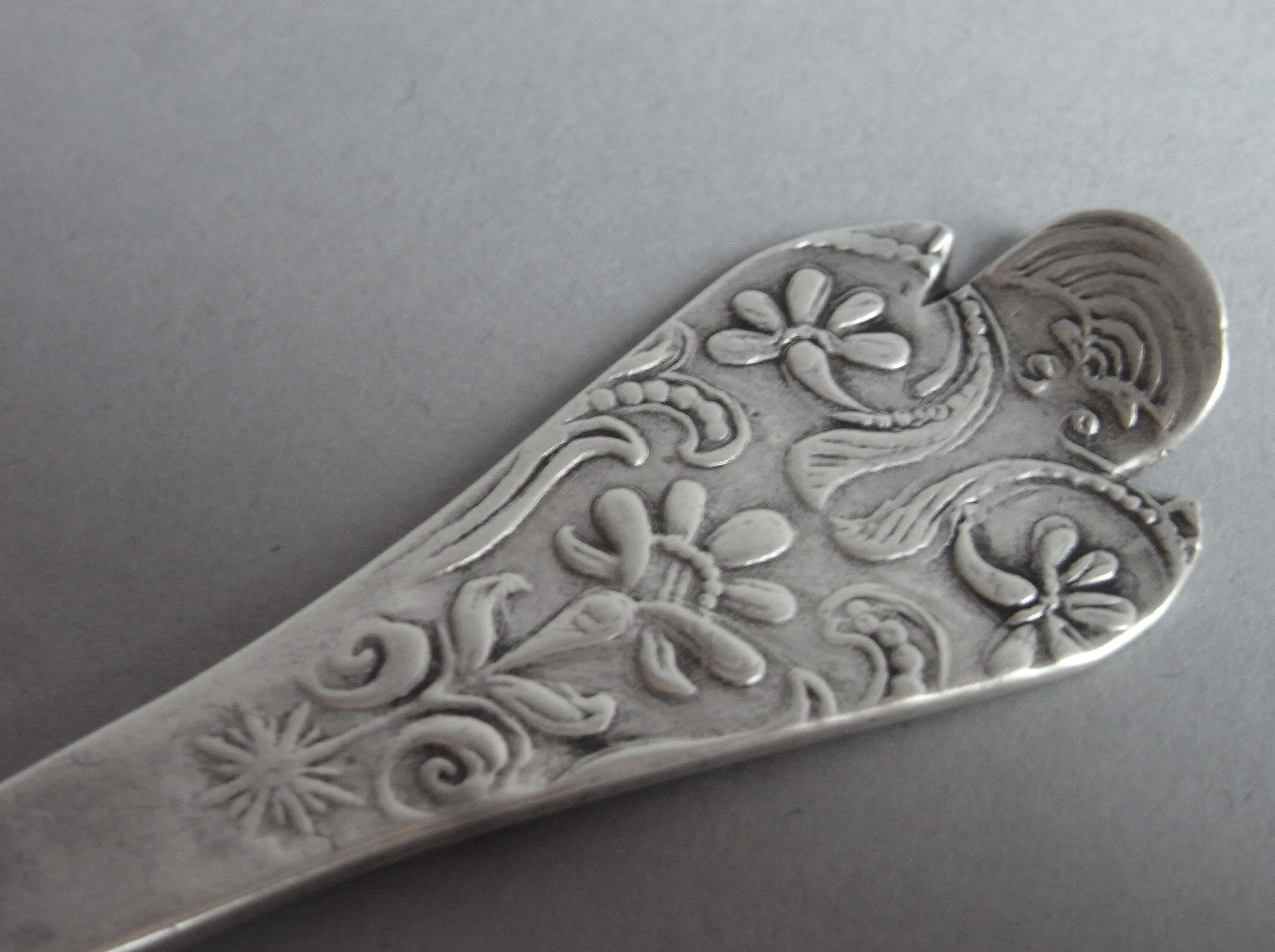 Queen Anne West Country Laceback Trefid Betrothal Spoon by Richard Sweet II In Good Condition For Sale In London, GB