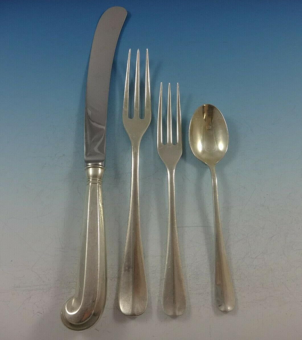 20th Century Queen Anne Williamsburg by Stieff Sterling Silver Dinner 12 Flatware Set 110 Pc