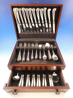 Queen Anne Williamsburg by Stieff Sterling Silver Flatware Set 12 Dinner 74 Pcs