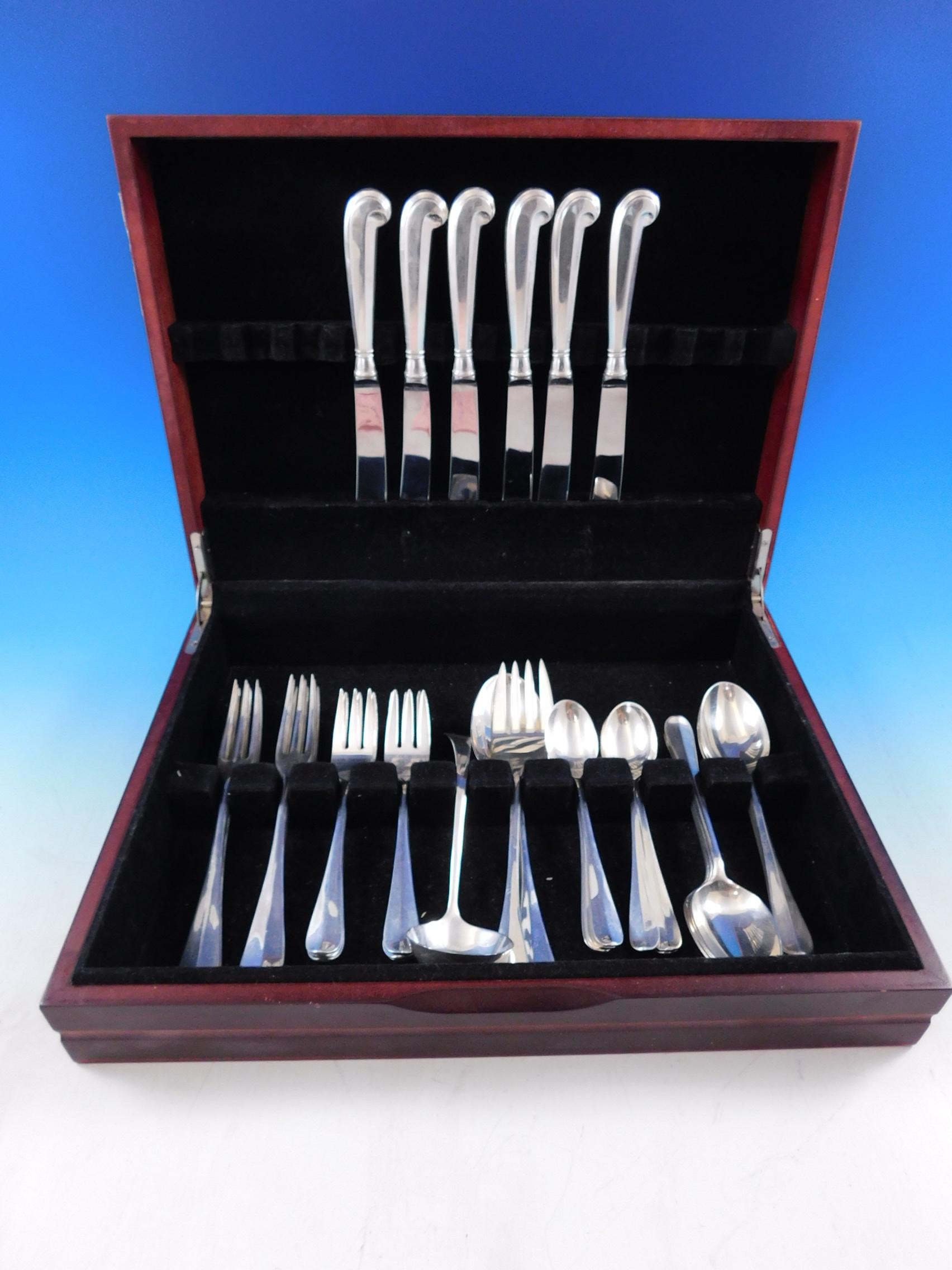 Queen Anne Williamsburg by Stieff Sterling Silver Flatware Set Service ...
