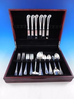 Queen Anne Williamsburg by Stieff Sterling Silver Flatware Set Service 33 Pcs