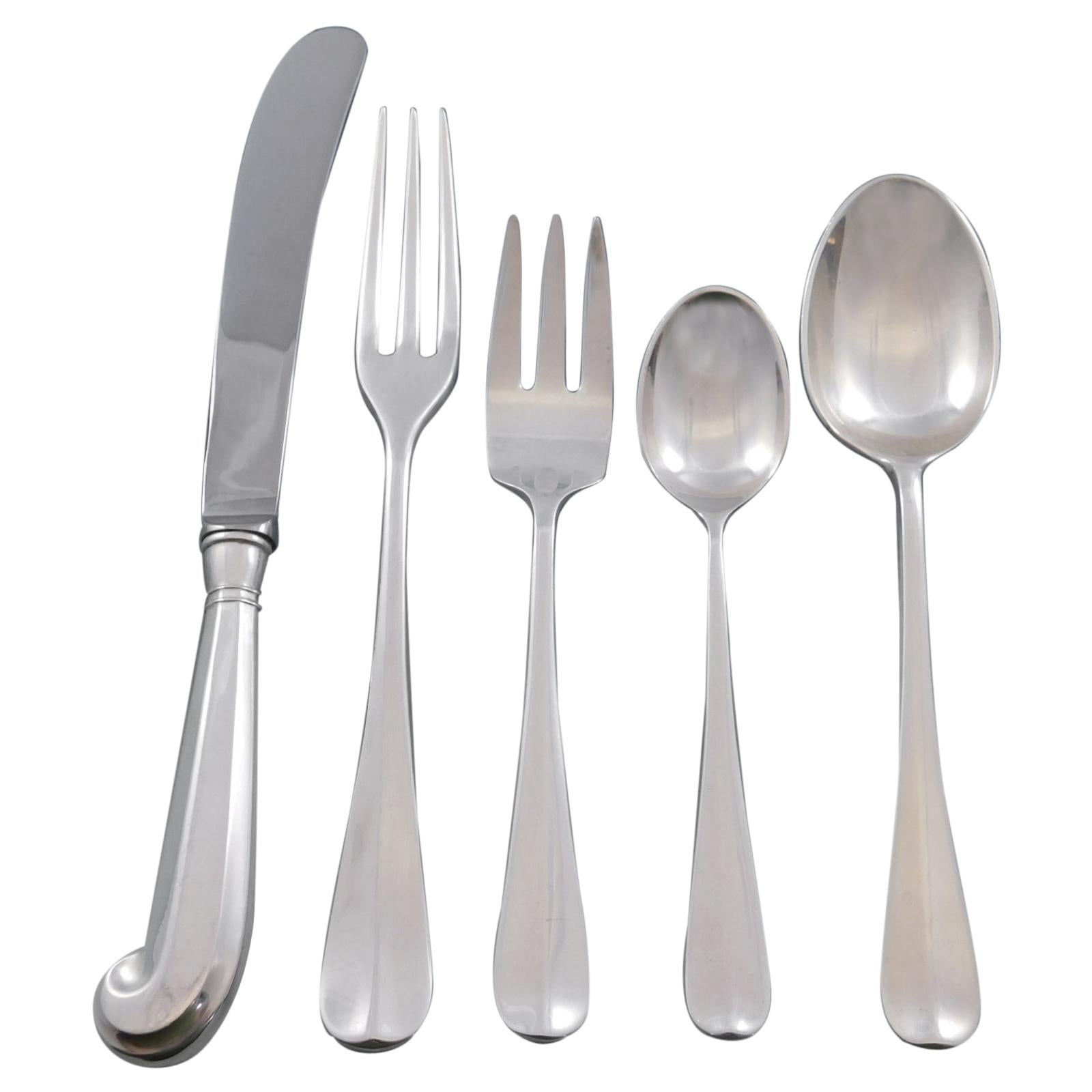 Queen Anne Williamsburg by Stieff Sterling Silver Flatware Set Service 33 Pcs