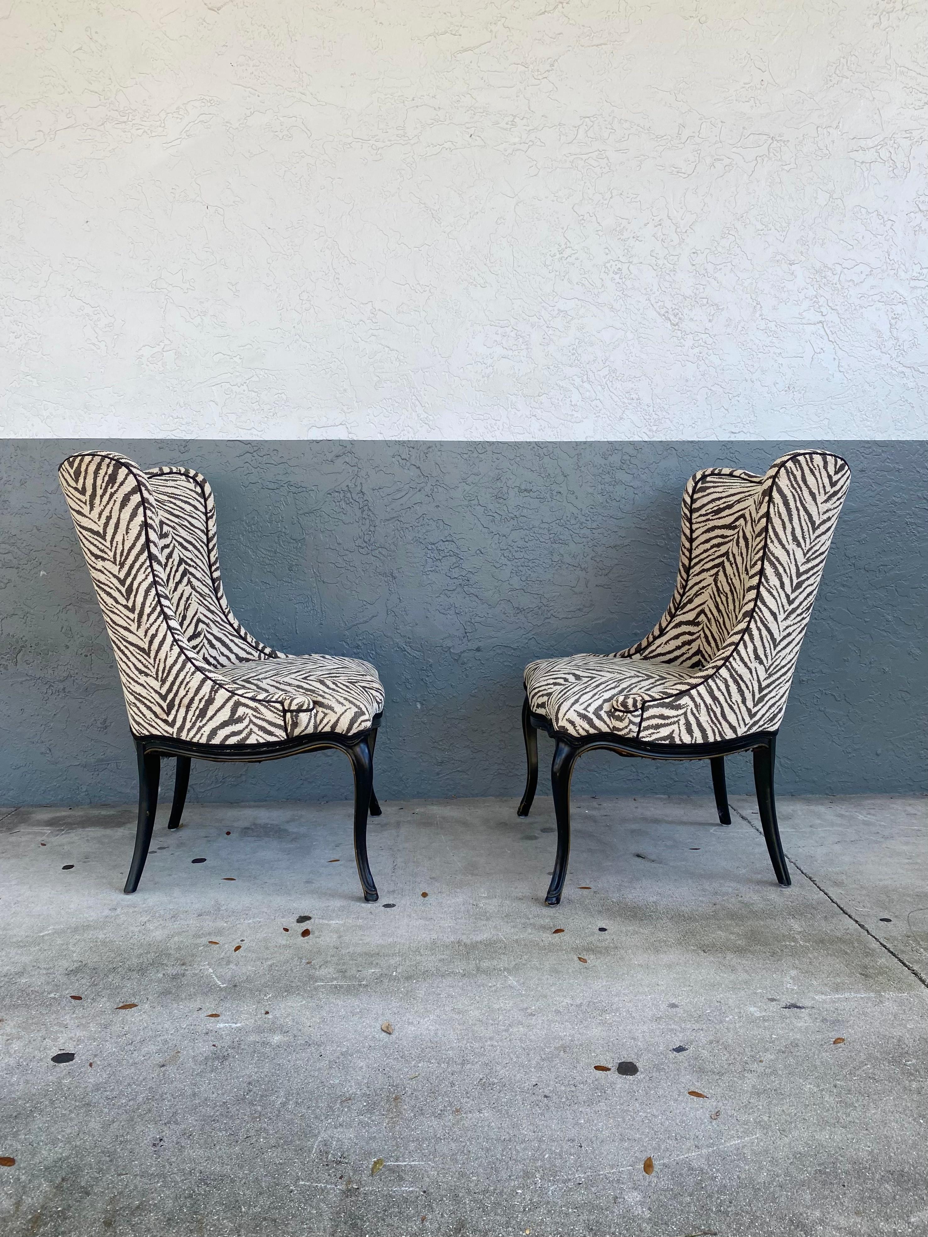 zebra print chairs