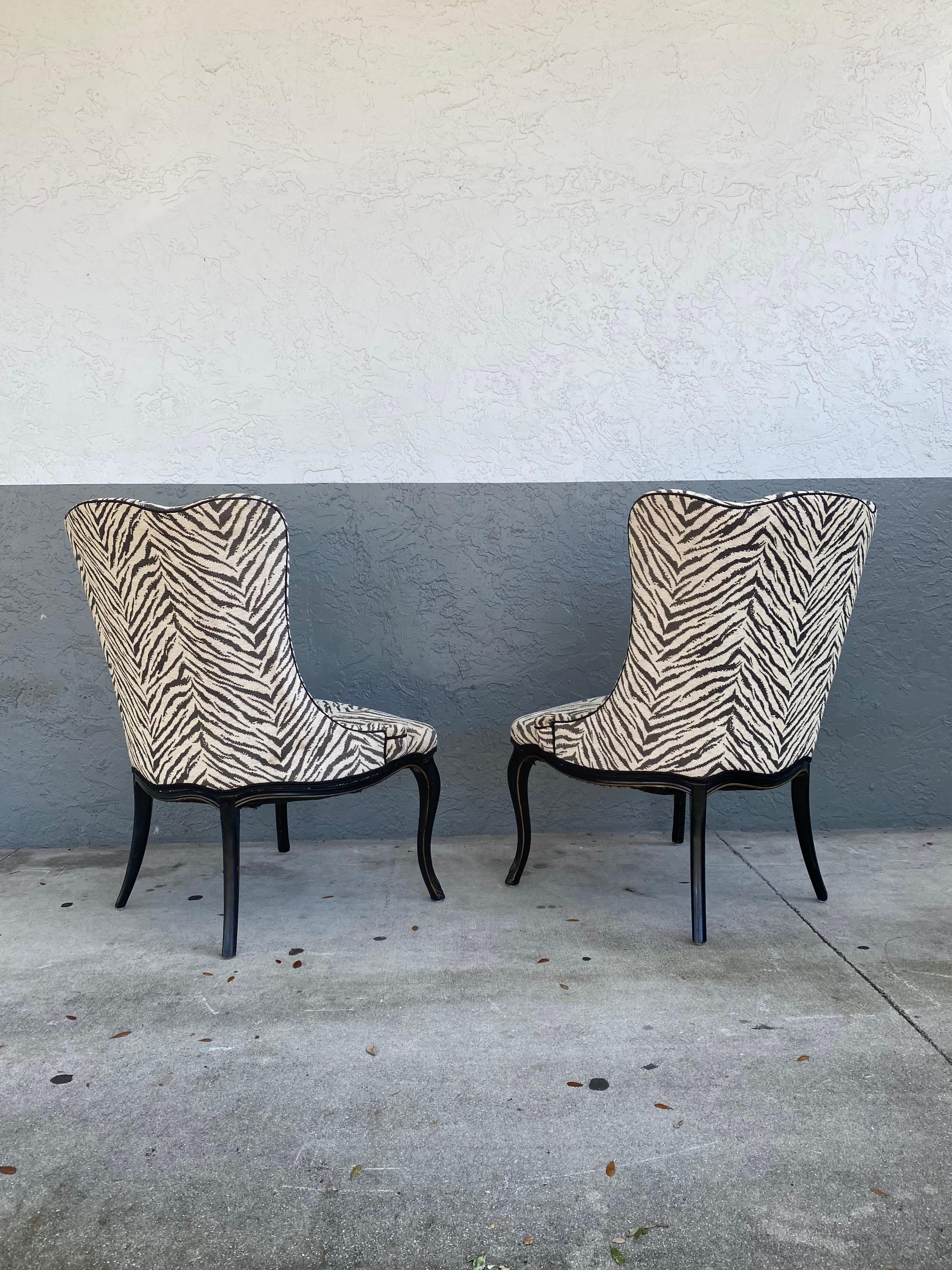 zebra dining chairs