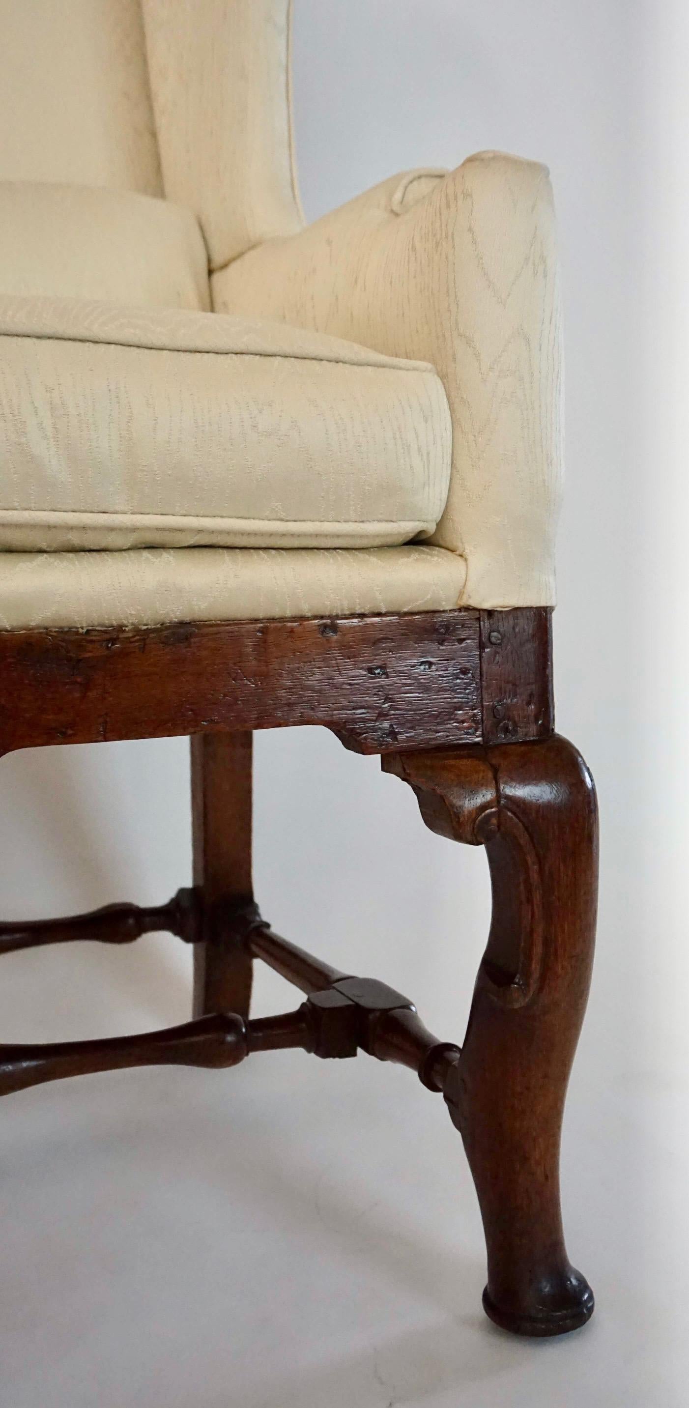 Queen Anne Wingback Chair, England, circa 1705 3