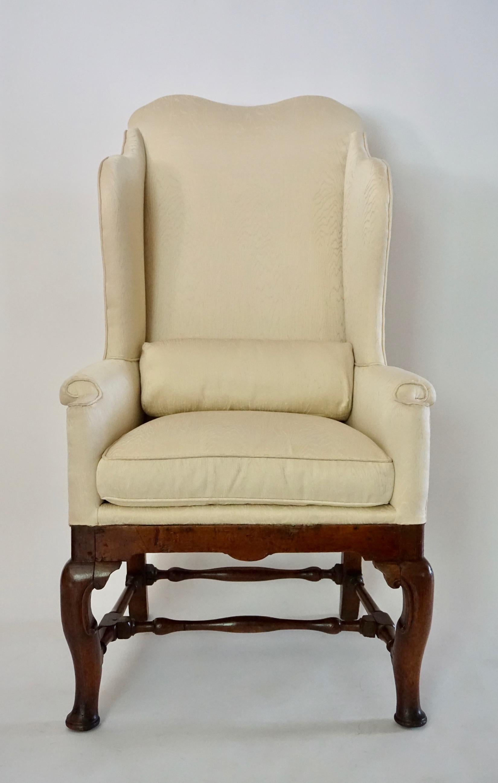 Queen Anne Wingback Chair, England, circa 1705 6