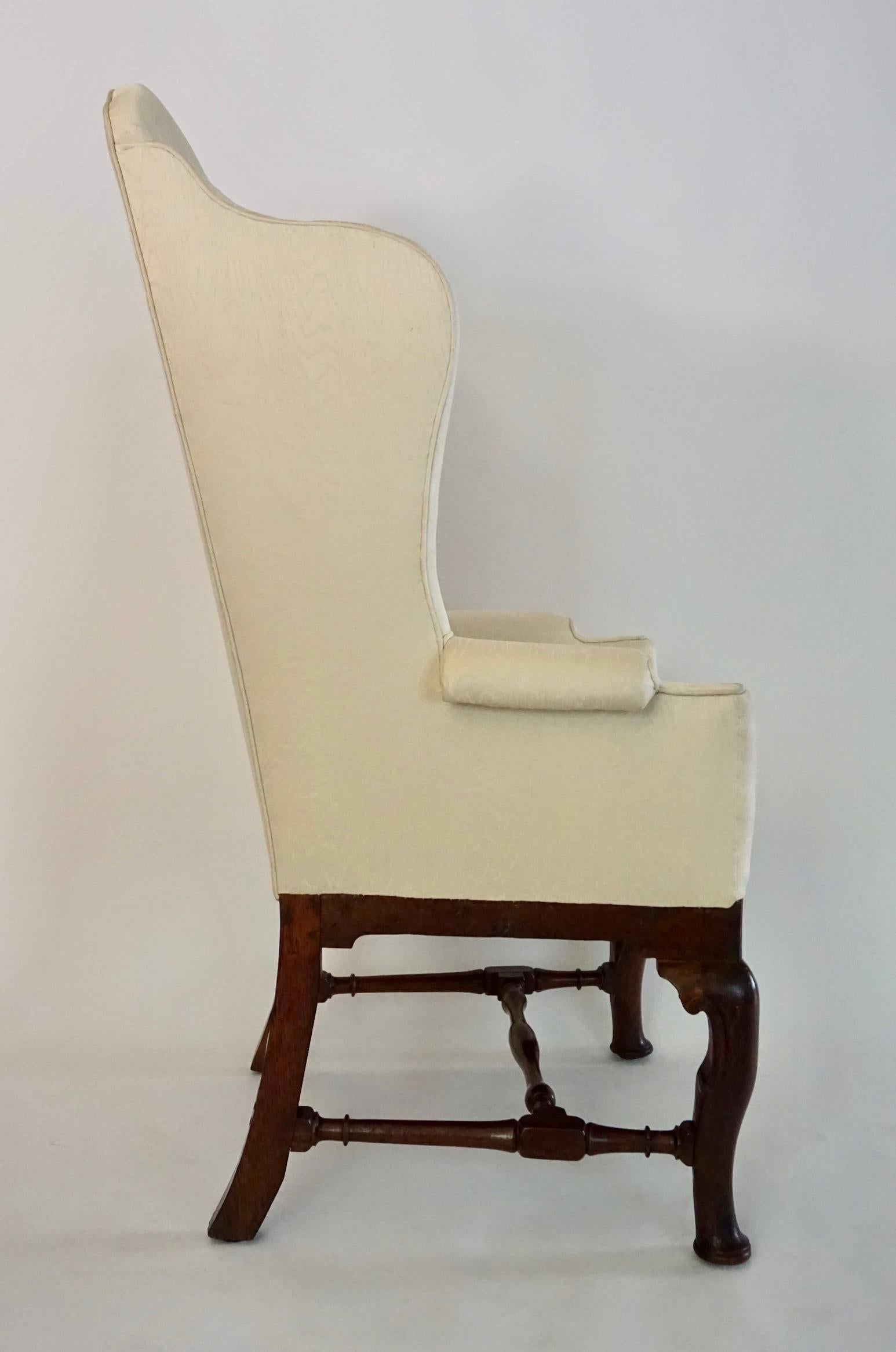English Queen Anne Wingback Chair, England, circa 1705