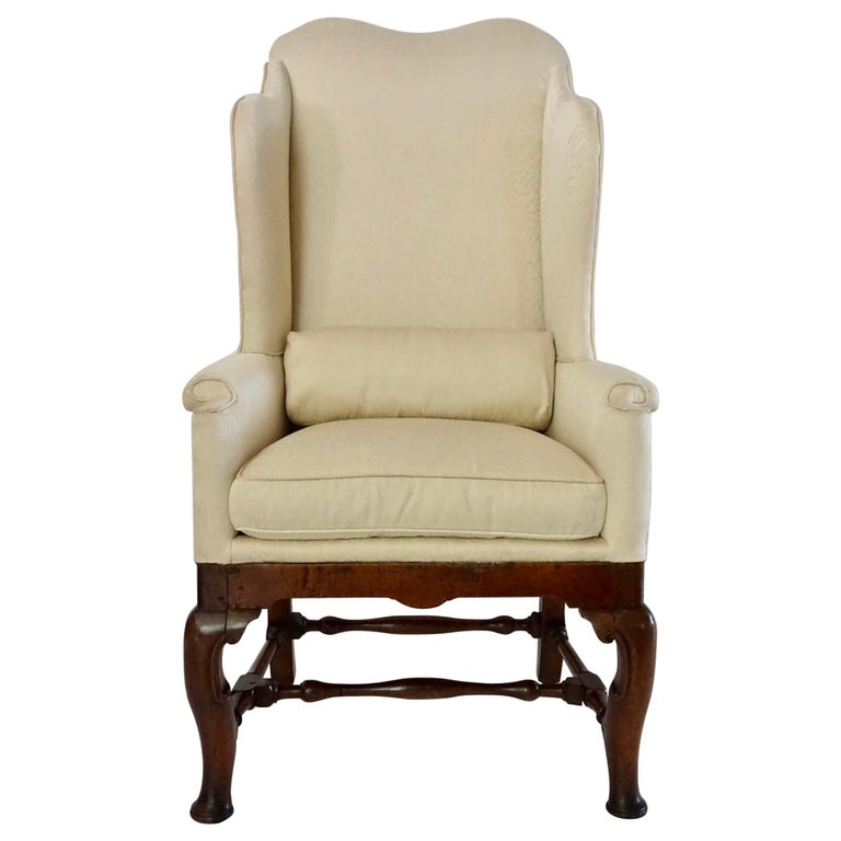 Queen Anne Wingback Chair, England, circa 1705 at 1stDibs