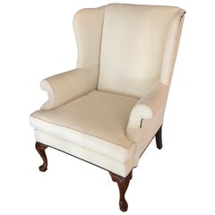 Vintage Queen Anne Wingback Chair