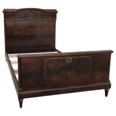Queen Bed, Antique French Neoclassical in Mahogany