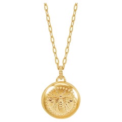 Relicario Abeja Reina En Oro Vermeil 18ct