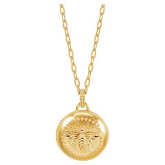 Queen Bee Locket In 18ct Gold Vermeil