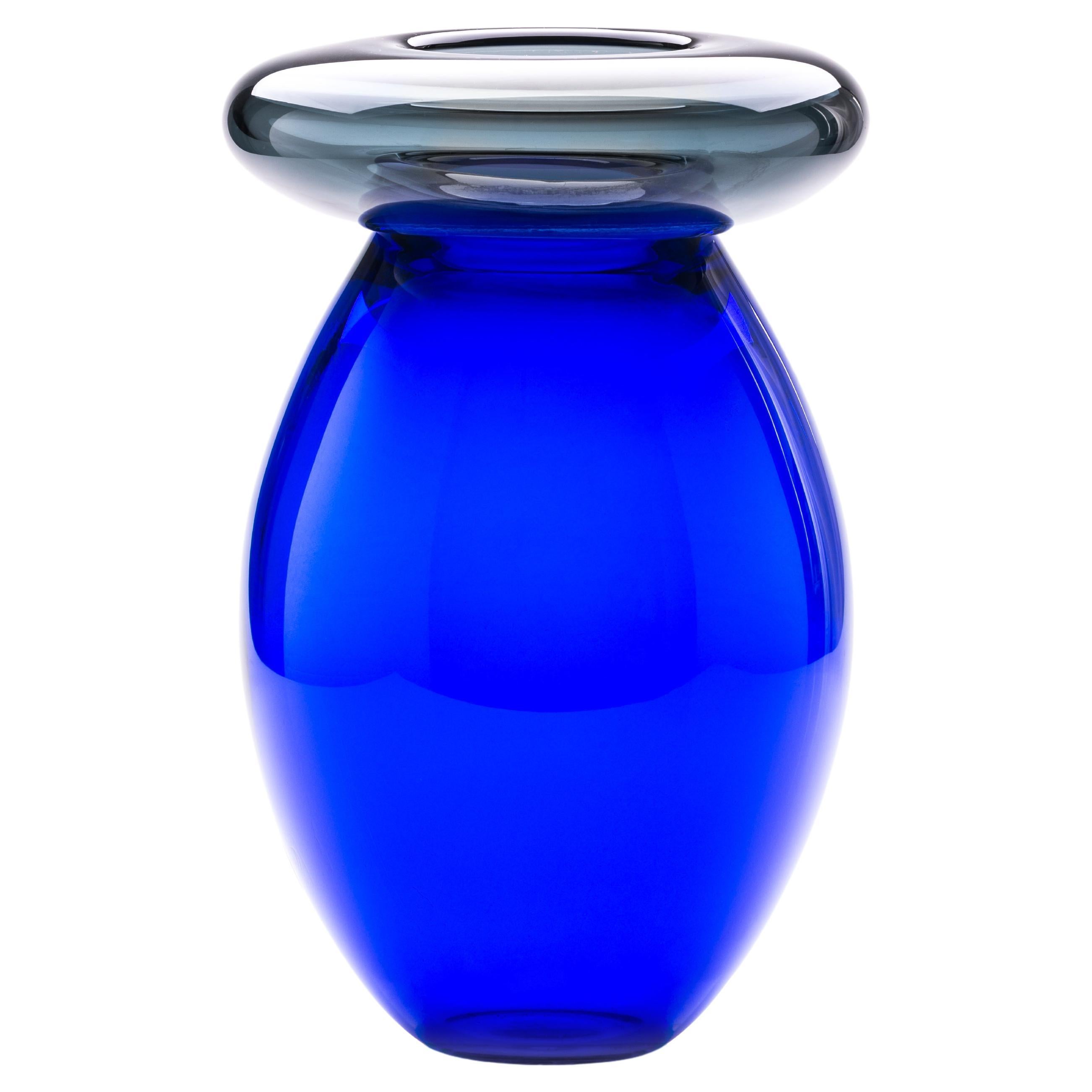 Queen Blue Vase by Purho For Sale
