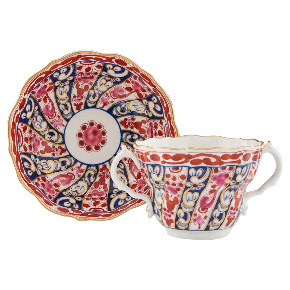 Tazza e piattino per cioccolato con motivo Queen Charlotte, 1770 ca.
