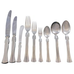 Queen Christina by Frigast Sterling Silver Flatware Set Service 60 Pieces Dinner