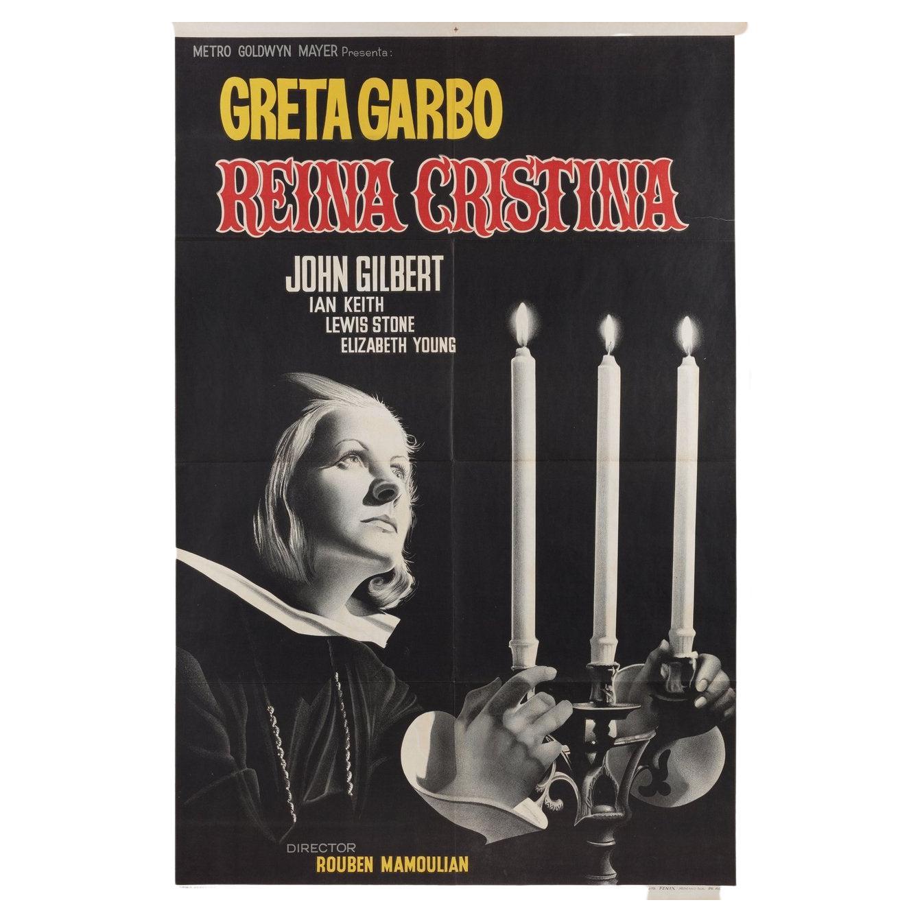 Queen Christina R1940s Argentine Film Poster For Sale