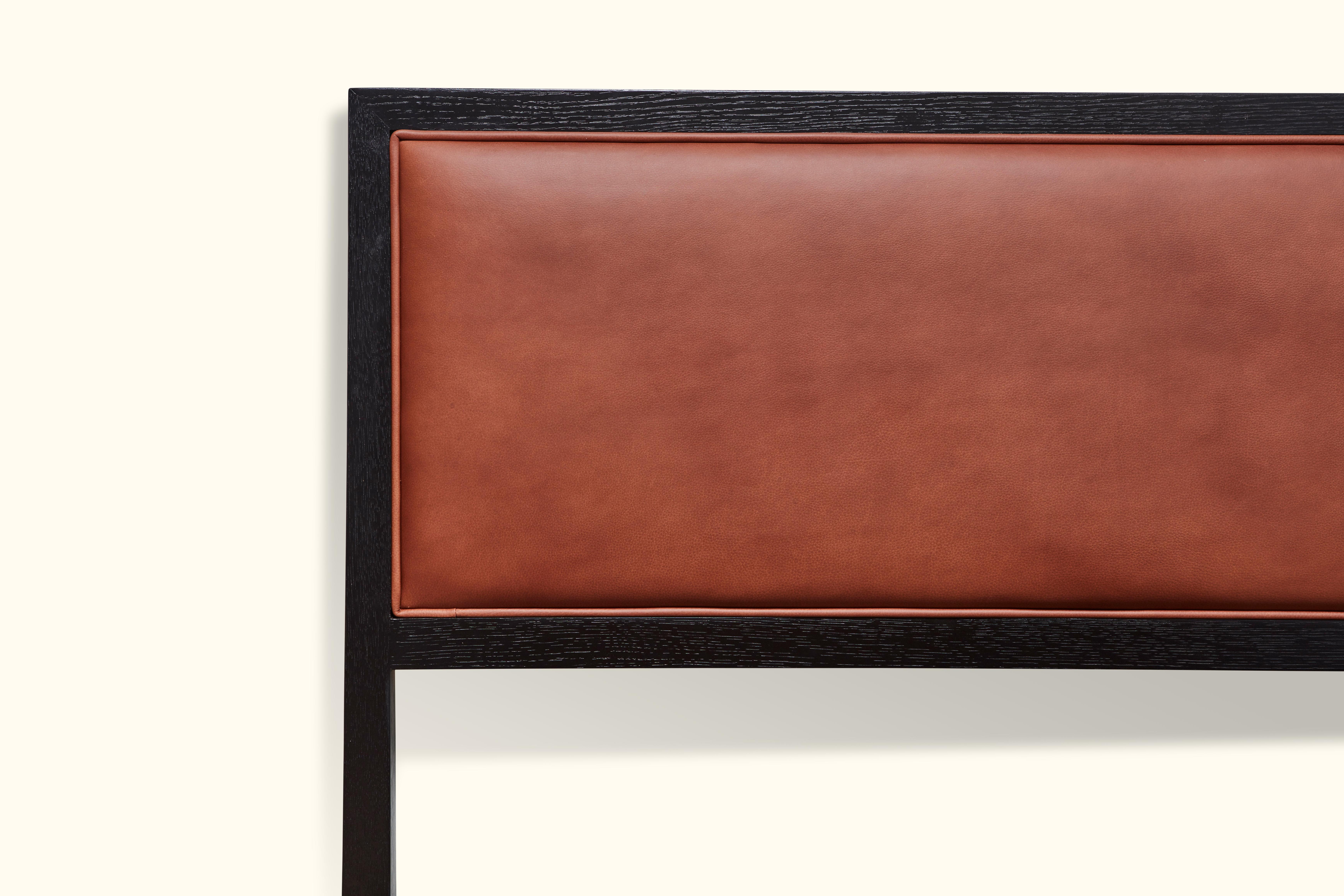 cognac leather headboard