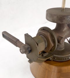 Queen Elisabeth Ships Valve Walnut Base Table Lamp Conversion MINT!