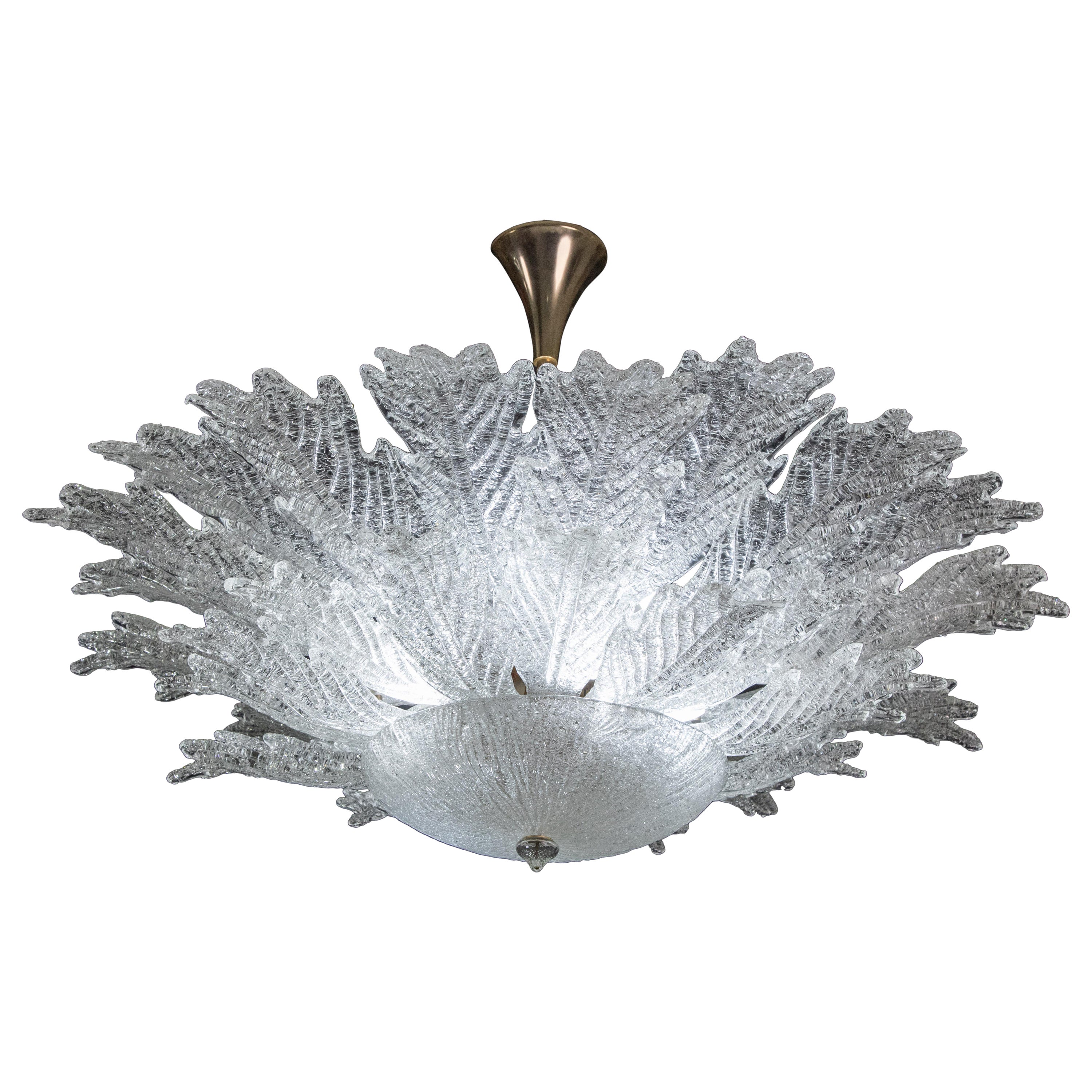 Queen Elizabeth, lampadario in vetro trasparente di Murano d'epoca extra large di grandi dimensioni in vendita
