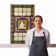 Queen Elizabeth I Antique Stained Glass Window