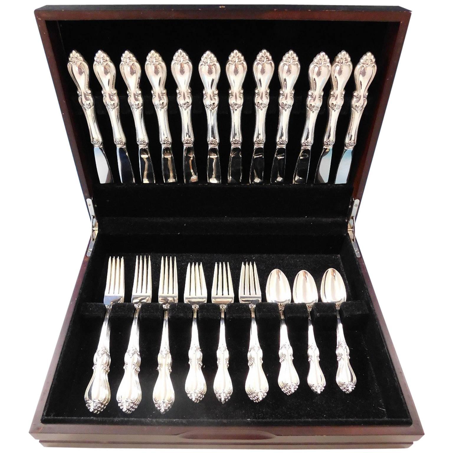 Queen Elizabeth I by Towle Sterling Silver Flatware Set for 12 Service 48 Pieces