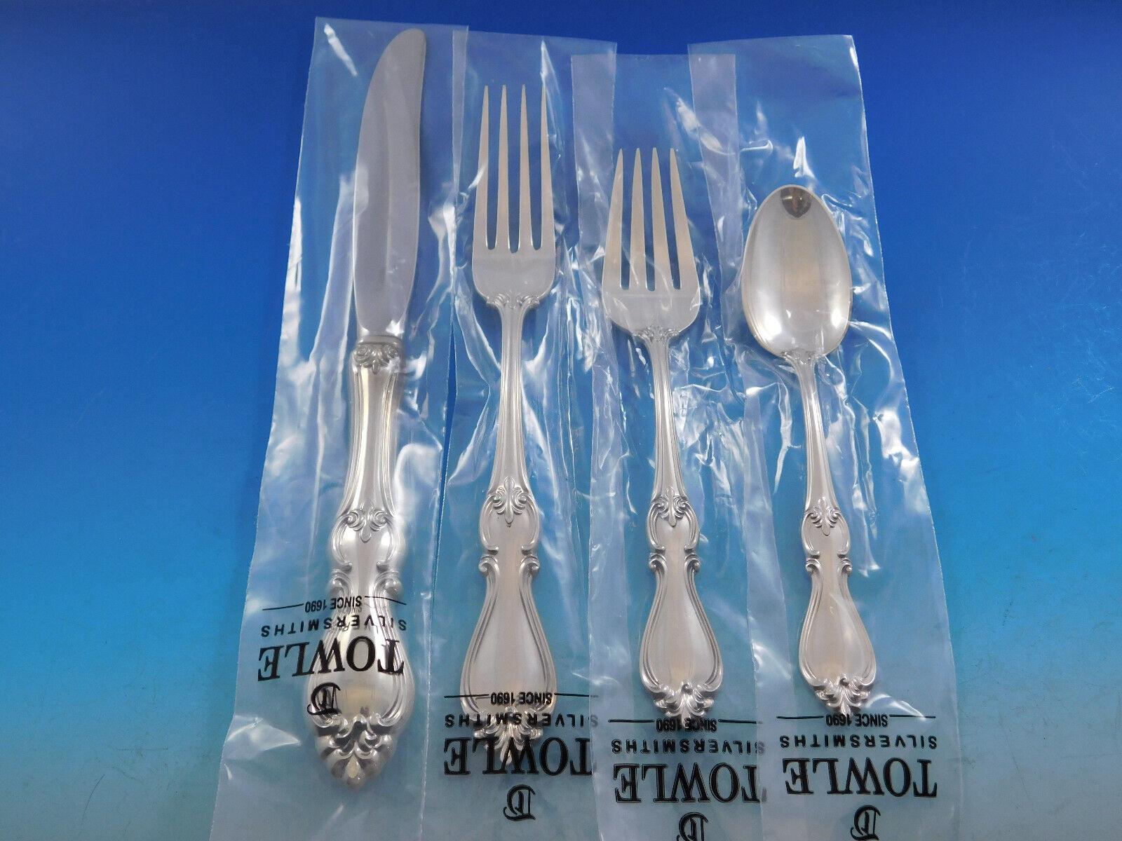Juego de Cubiertos de Plata de Ley de la Reina Isabel I de Towle Servicio 49 uds Cena Nuevo en Excelente estado para la venta en Big Bend, WI