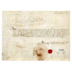 Queen Elizabeth i Signed Royal Manuscript