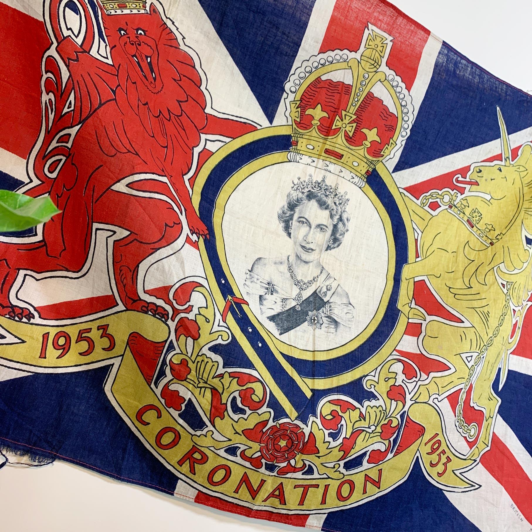 Queen Elizabeth II 1953 Royal Coronation Flag 2