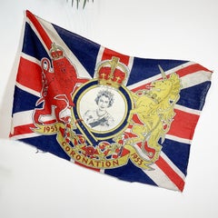 Queen Elizabeth II 1953 Royal Coronation Flag