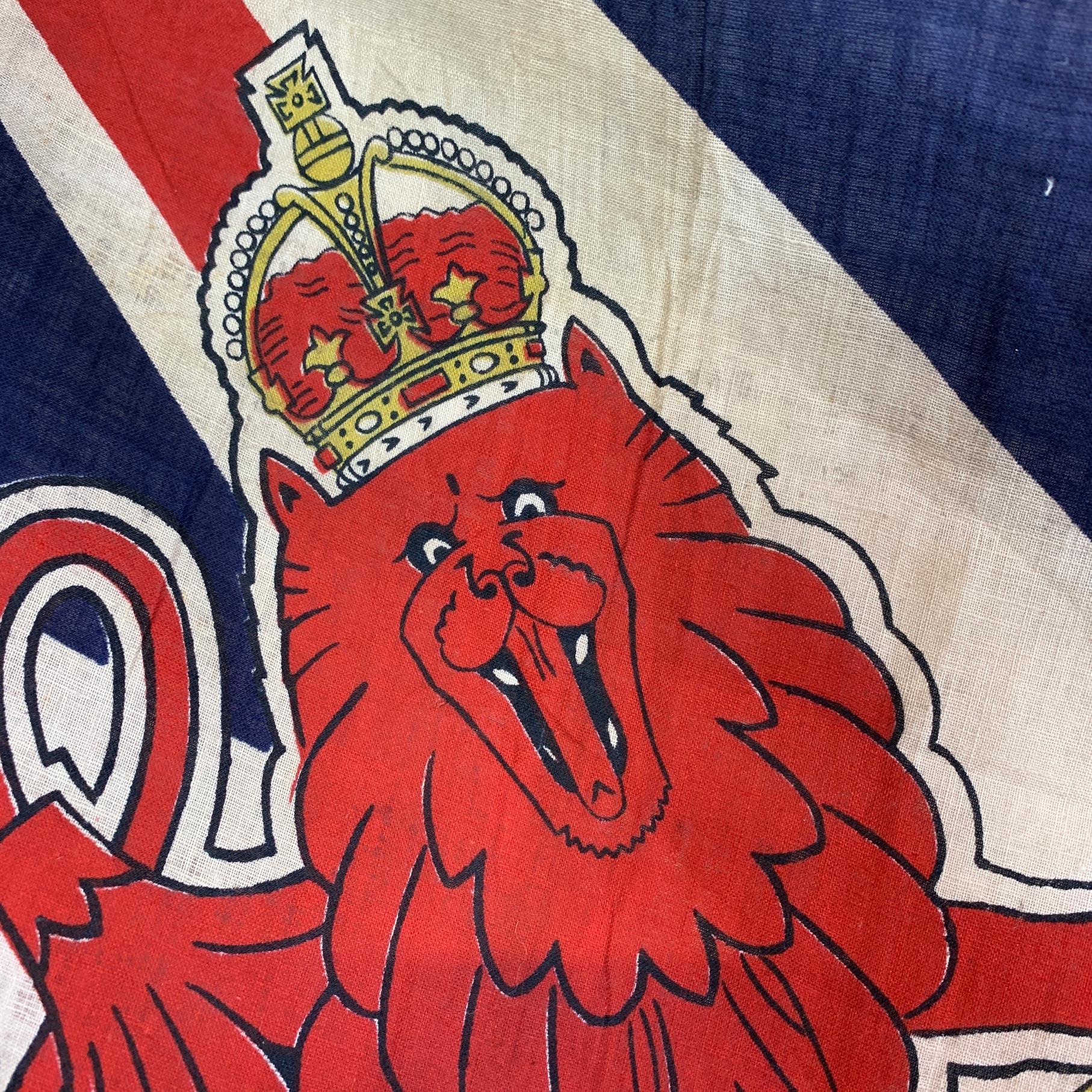 Mid-20th Century Queen Elizabeth II 1953 Royal Coronation Flag