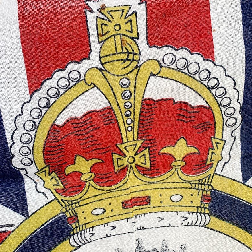 Anglais Drapeau de couronnement de la reine Elizabeth II, 1953 en vente