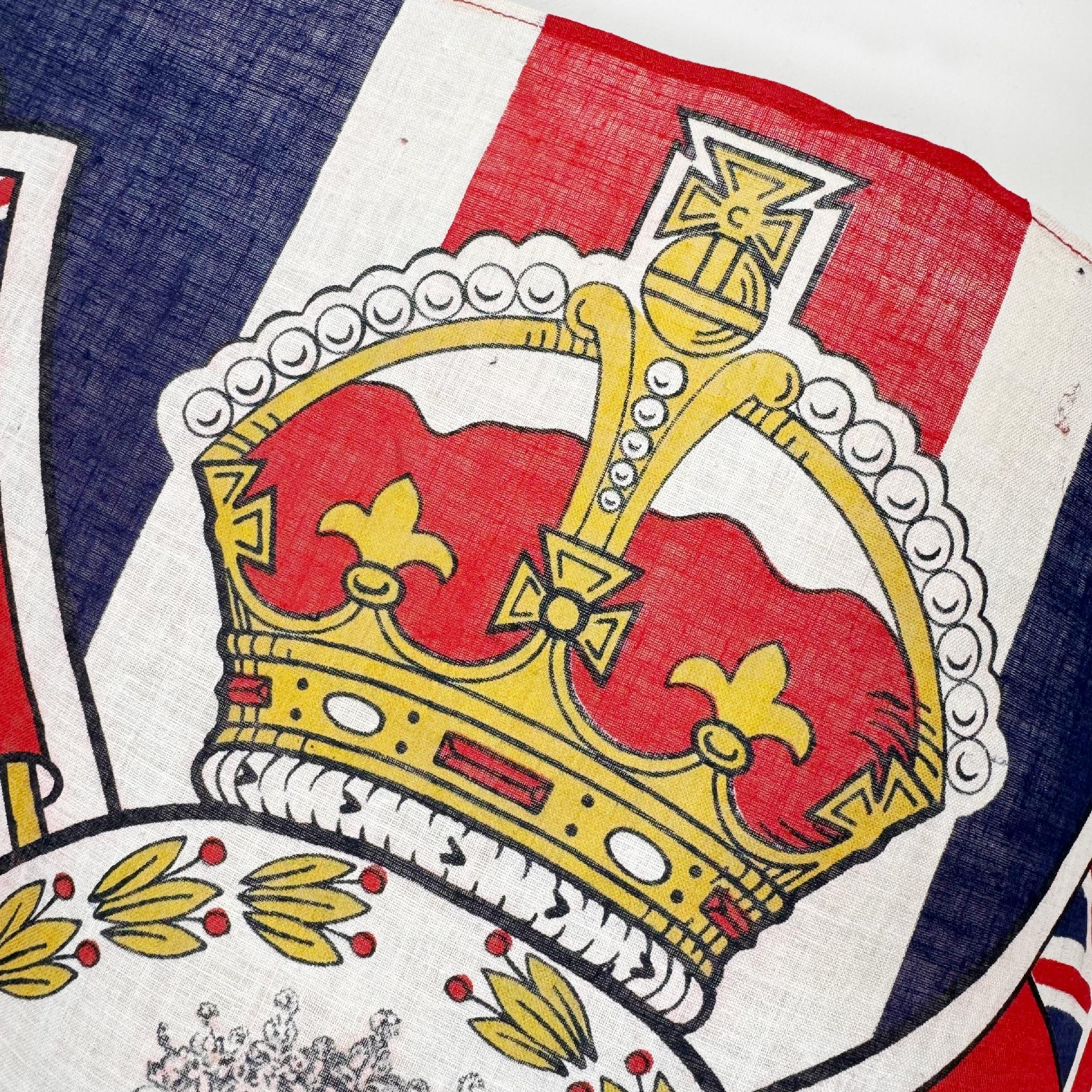 Königin Elisabeth II. Krönungsflagge 1953 im Zustand „Gut“ im Angebot in Hastings, GB