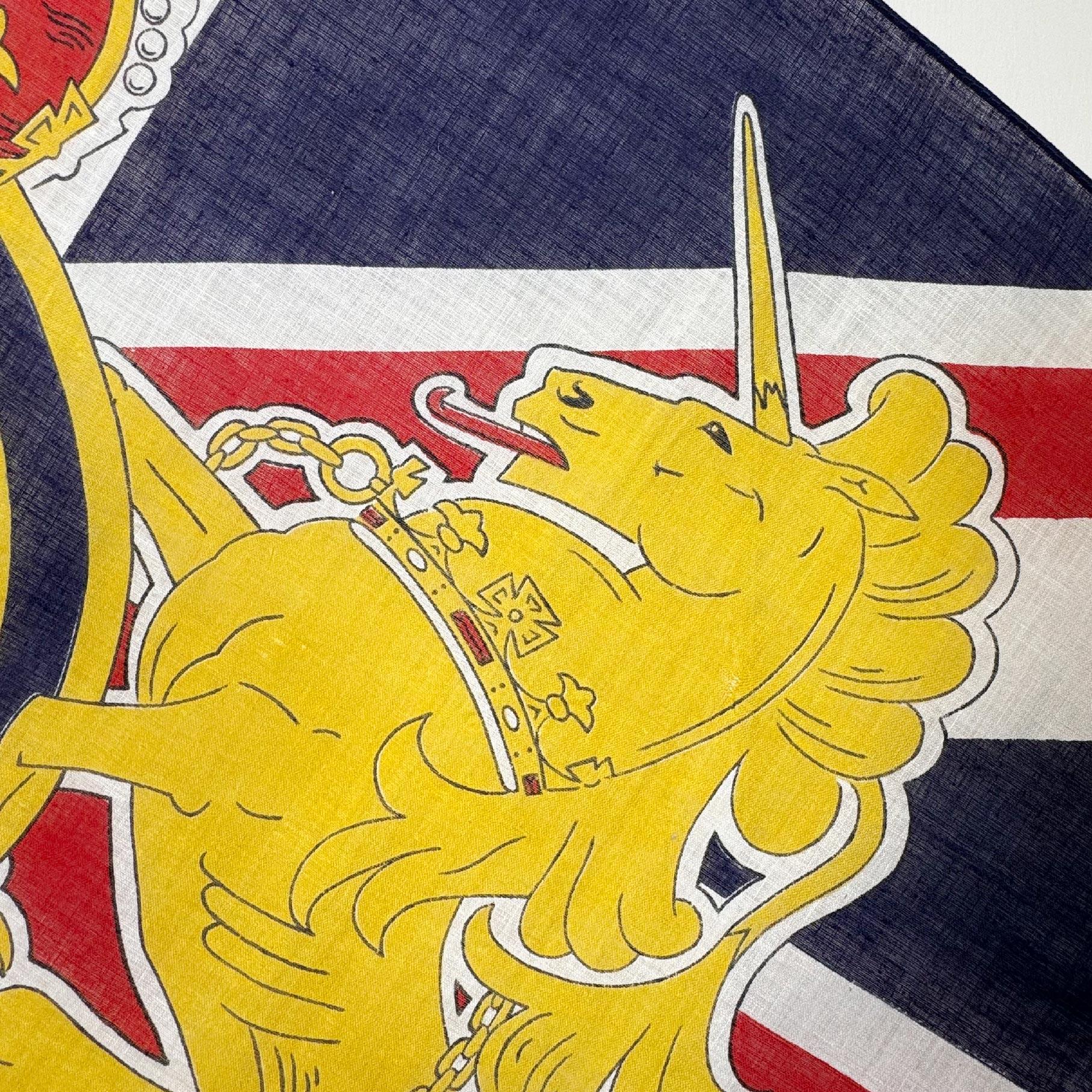 Cotone Bandiera dell'incoronazione della Regina Elisabetta II 1953 in vendita
