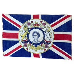 Queen Elizabeth ii Flag Union Jack Order of the Garter Honi Soit Mal Y Pense