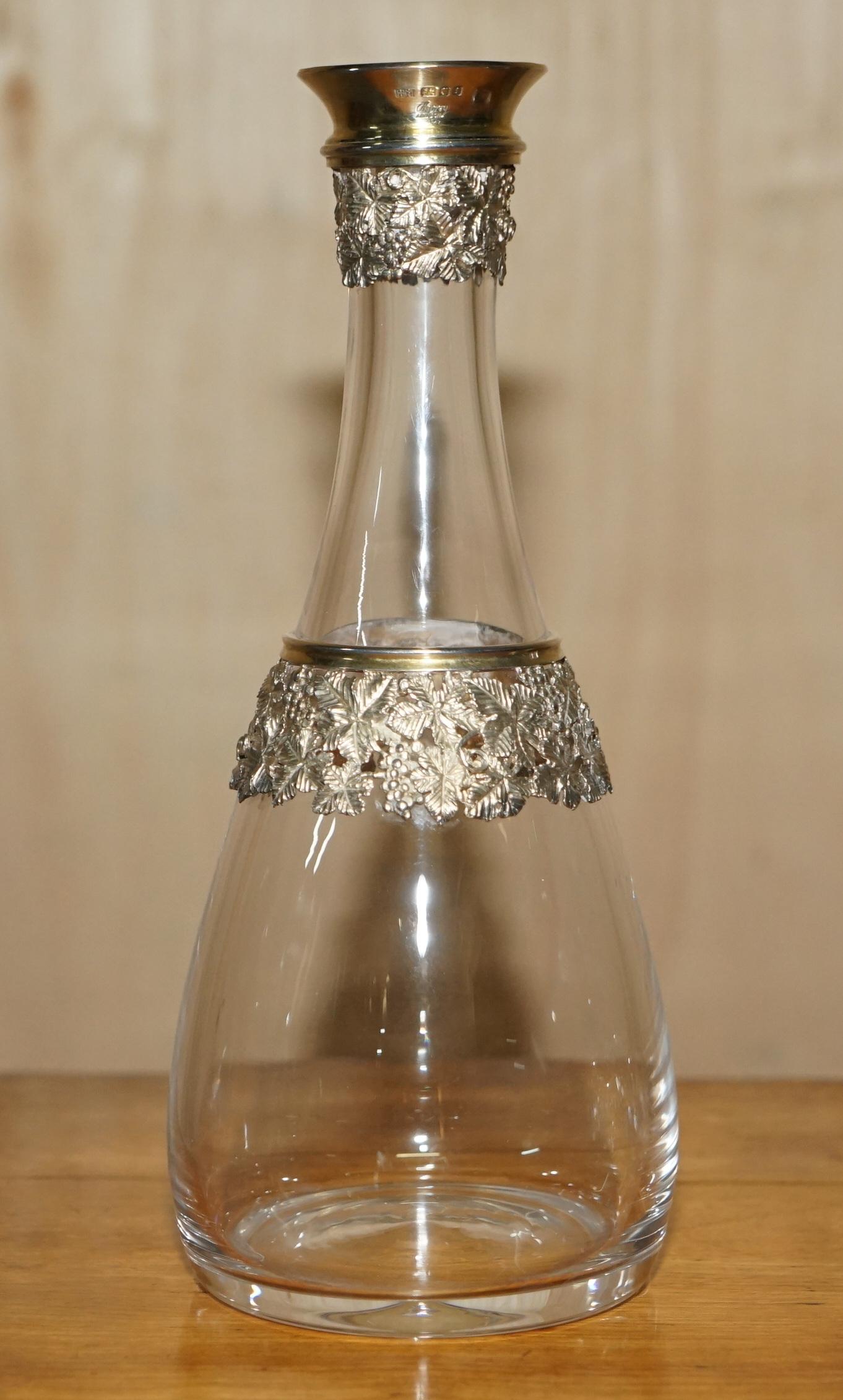 Queen Elizabeth II Sterling Silver Asprey Drinks Decanter Bar & Goblets Suite For Sale 7
