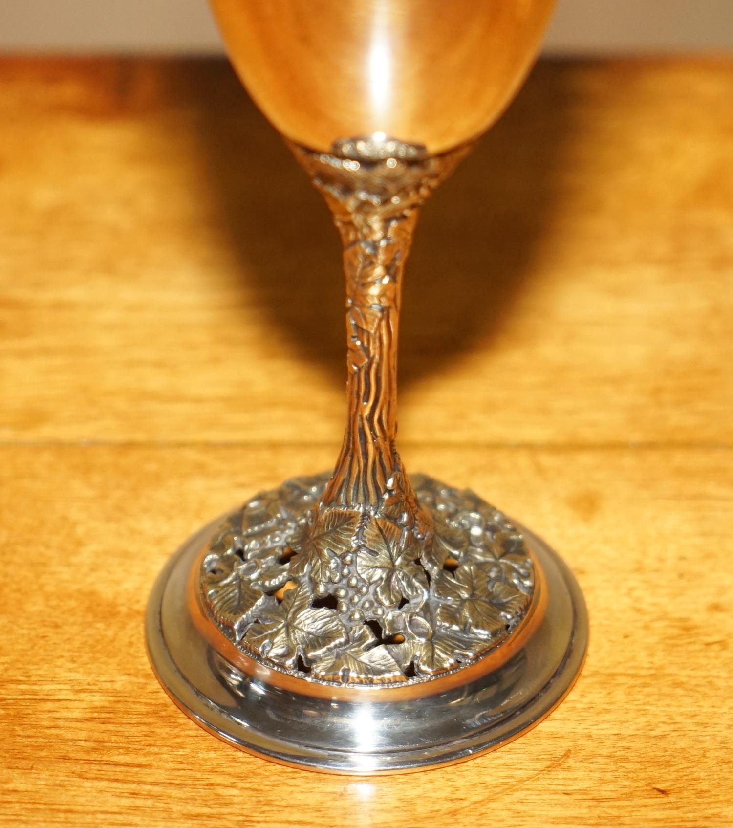 Queen Elizabeth II Sterling Silver Asprey Drinks Decanter Bar & Goblets Suite For Sale 2