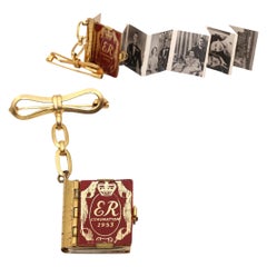 Queen Elizabeth King Charles Coronation Original Pin Charm, 1953