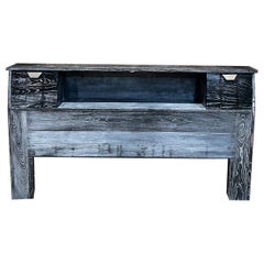 Queen Headboard Sliding Doors Cerused Oak Brass Starline Los Angeles 1940s