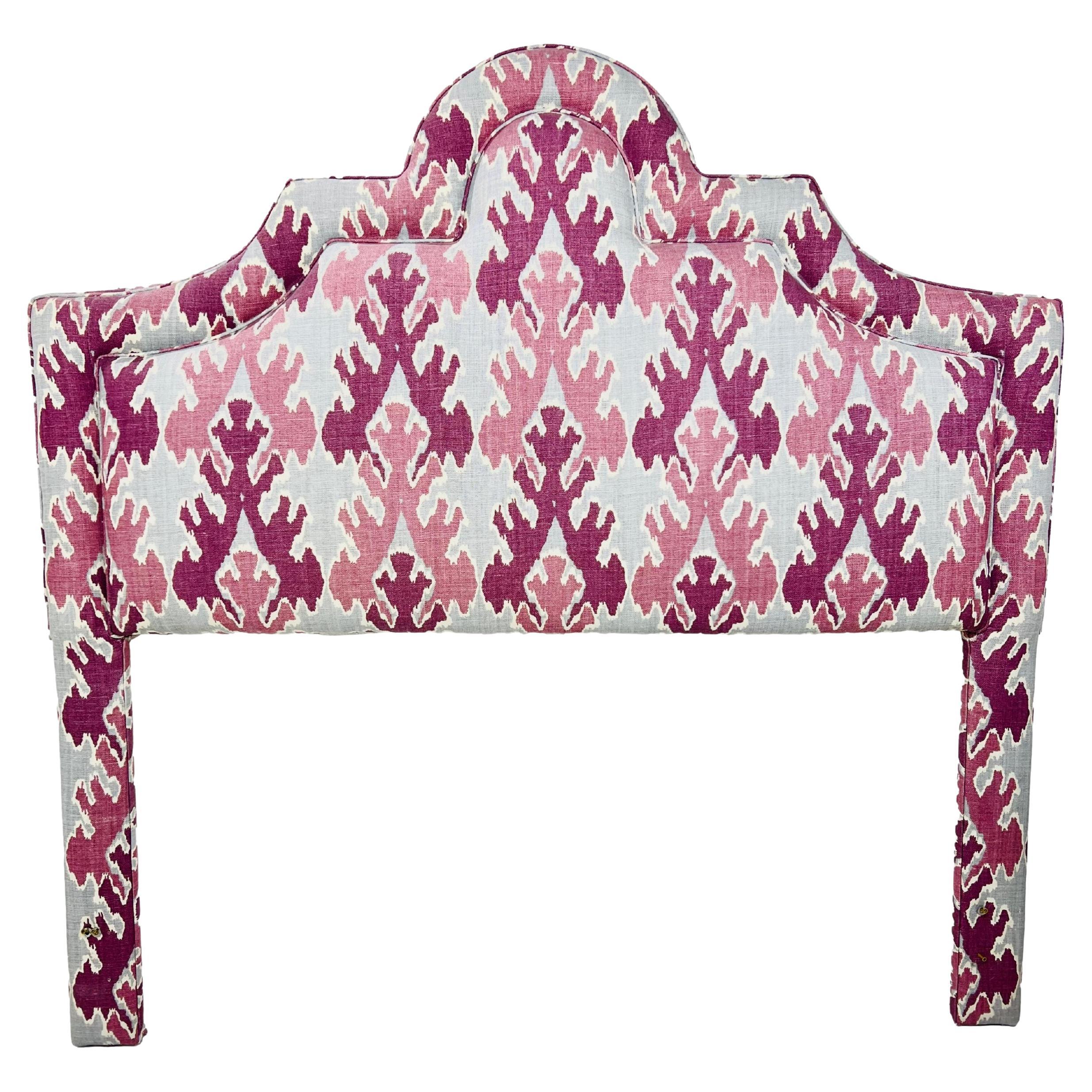 Queen Headboard Upholstered in Magenta Kelly Wearstler Fabric