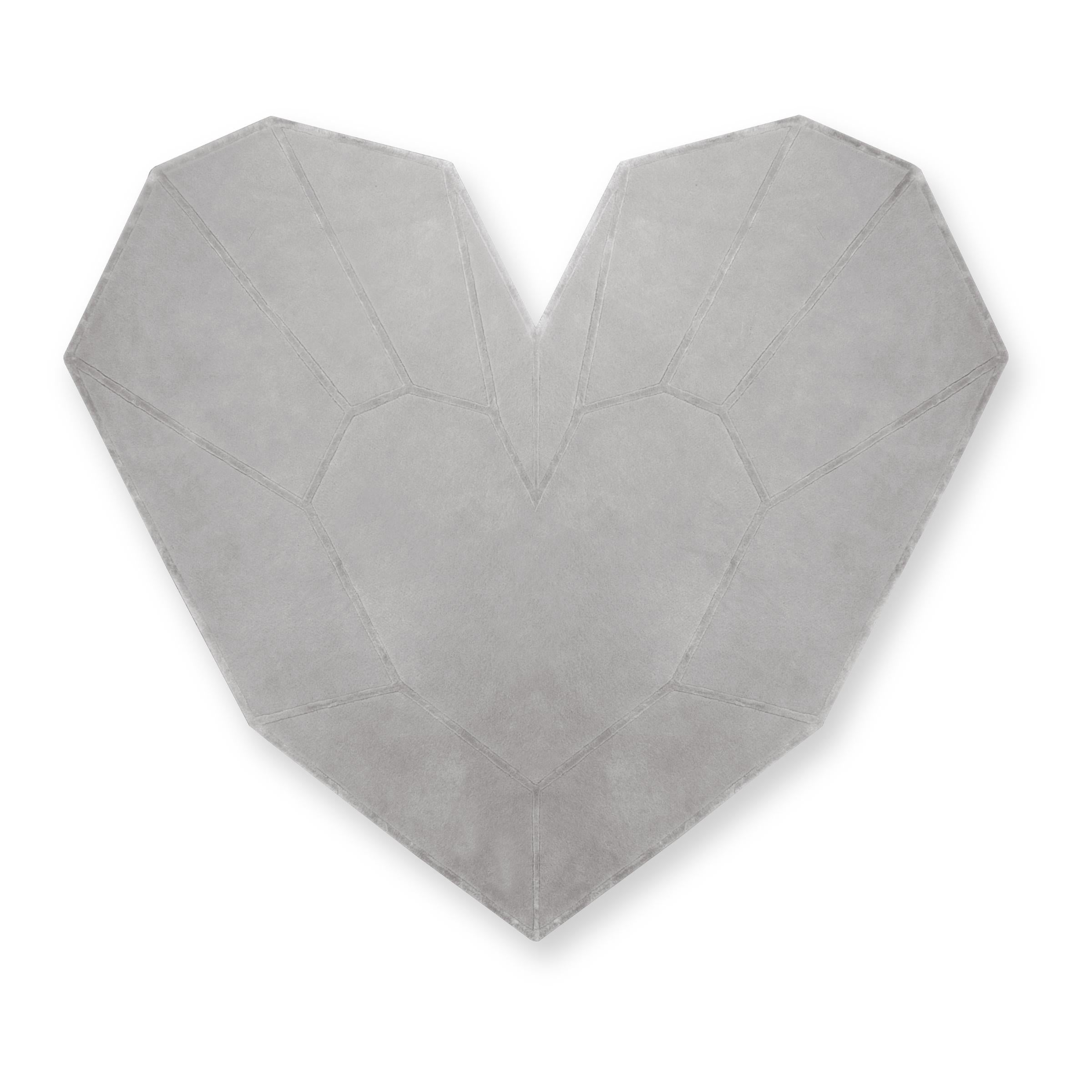 Hand-Crafted Queen Heart Rug For Sale