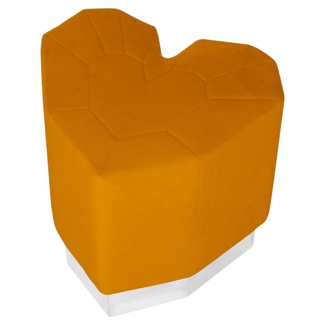 Queen Heart Varese Ochre Stool by Royal Stranger For Sale