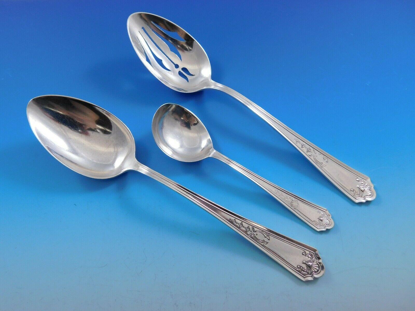 Ensemble de 102 couverts en argent sterling pour le dîner régulier Queen Louise par Watson 2