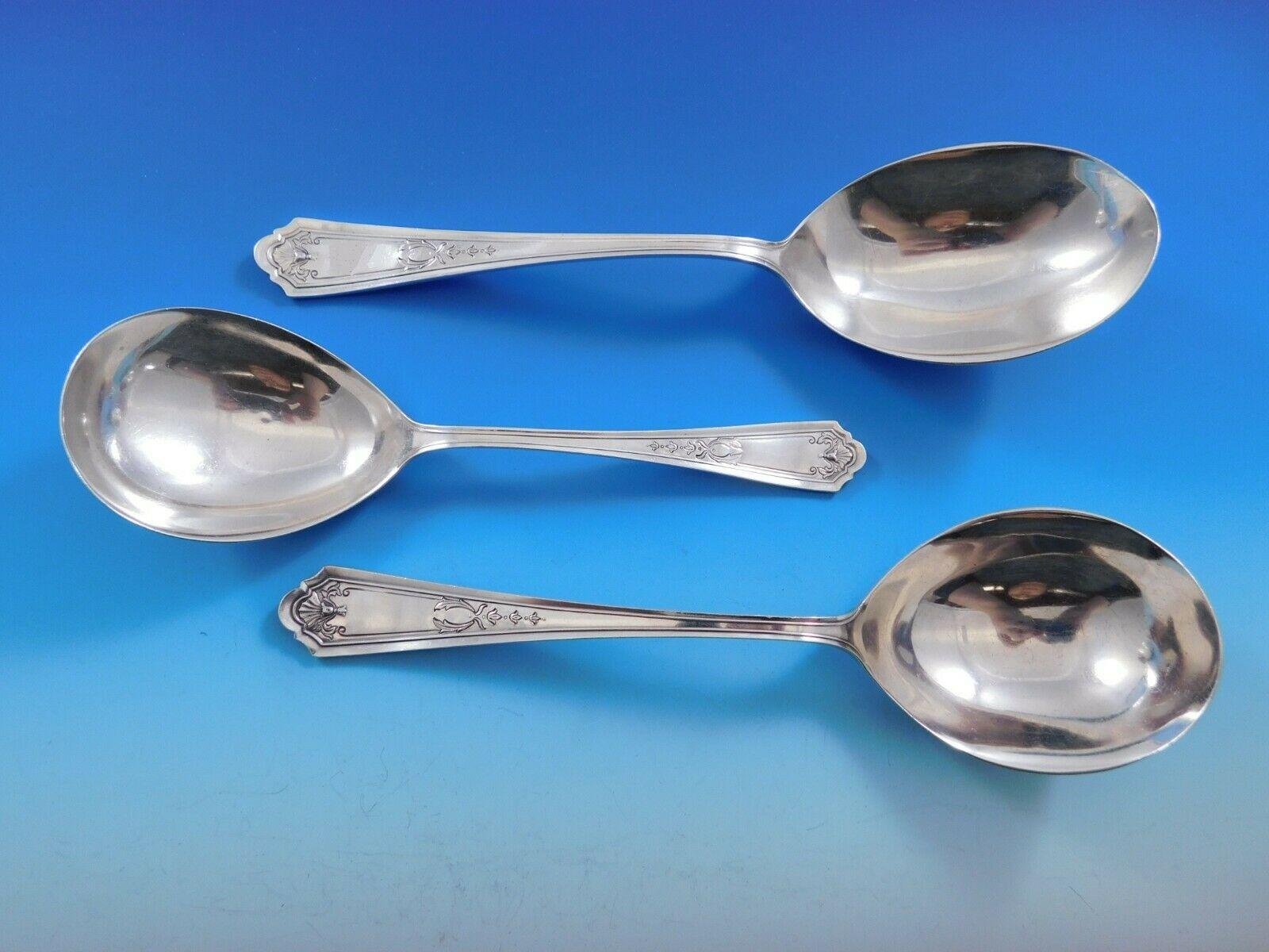 Ensemble de 102 couverts en argent sterling pour le dîner régulier Queen Louise par Watson 3
