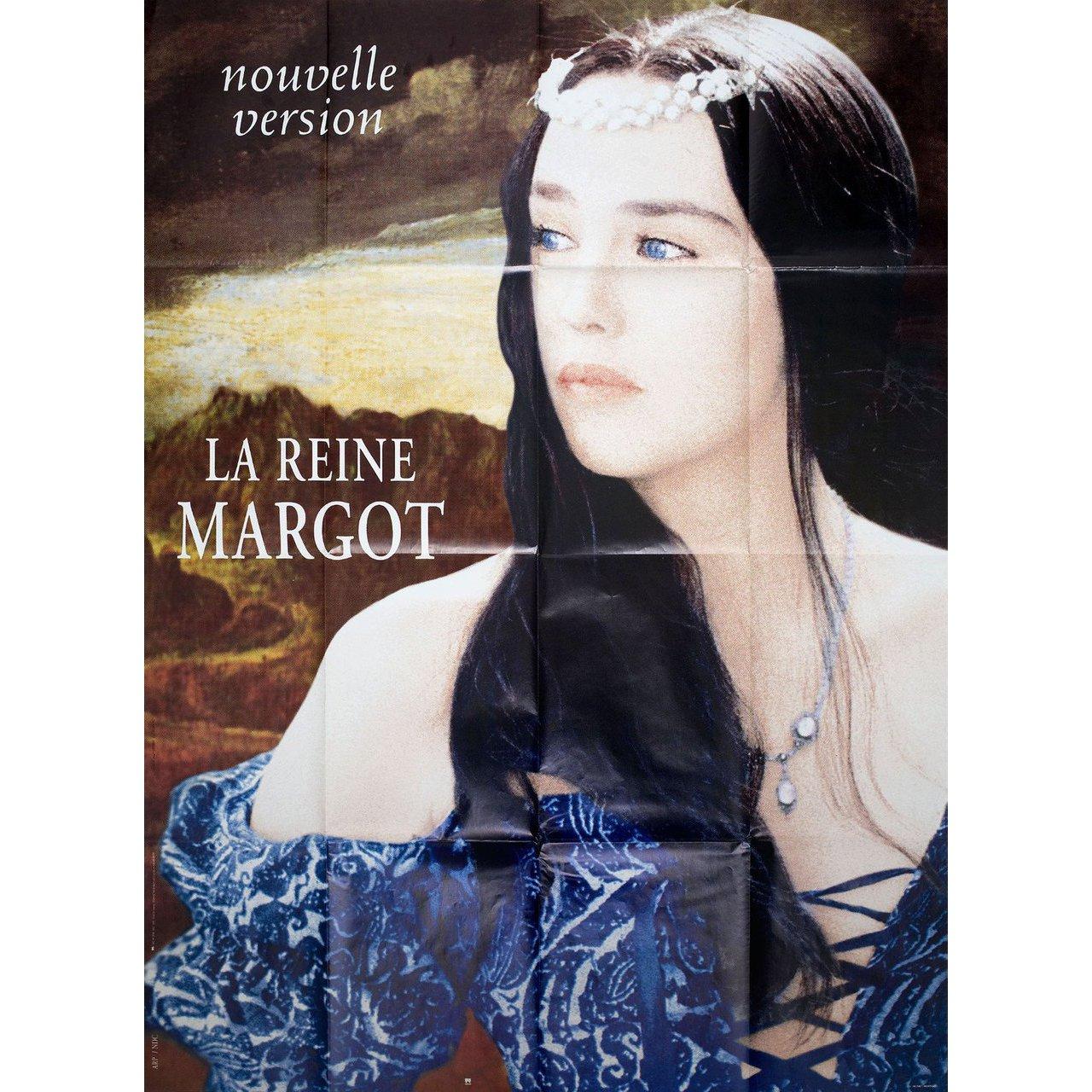 Original 1994 French grande poster for the film Queen Margot (La Reine Margot) directed by Patrice Chereau with Isabelle Adjani / Daniel Auteuil / Jean-Hugues Anglade / Vincent Perez. Fine condition, folded. Many original posters were issued folded