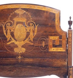 Queen Maria style bed in Noble Wood - 19th century