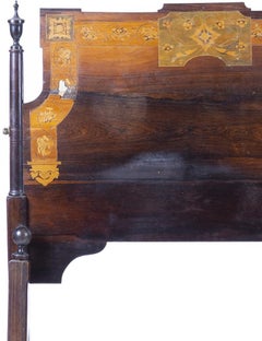 Queen Maria style bed in Noble Wood - 19th century
