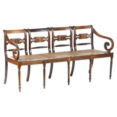 Queen Maria style sofa in Noble Wood - 19th century