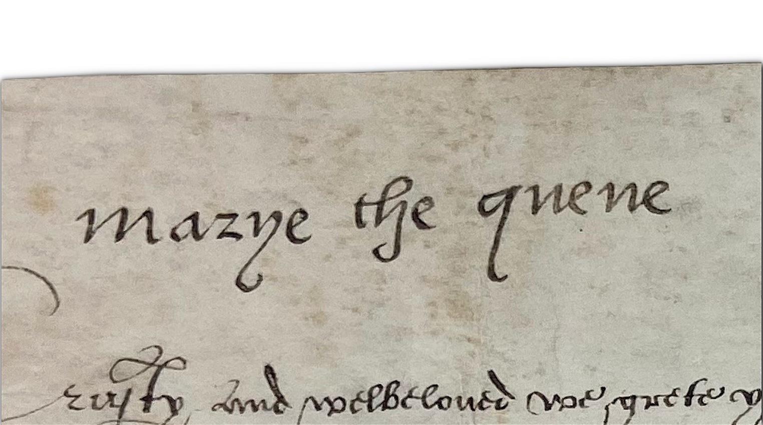 document royal signé de la reine Mary Tudor avec certificat d'authenticité État moyen - En vente à Jersey, GB